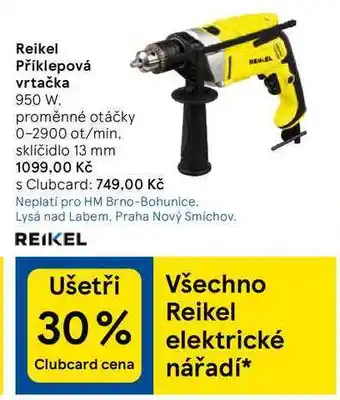Tesco Reikel Příklepová vrtačka nabídka
