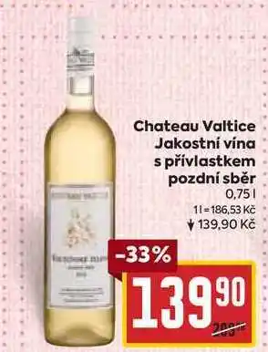 Billa Chateau Valtice Jakostní vína s přívlastkem pozdní sběr 0,75l nabídka