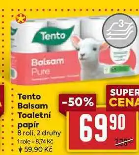 Billa Tento Balsam Toaletní papír 8 rolí nabídka