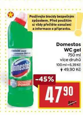 Billa Domestos WC gel 750 ml nabídka