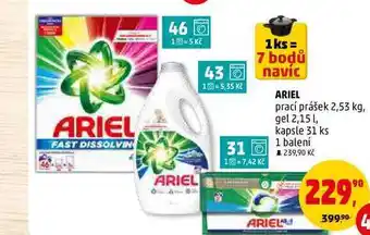 Penny Market ARIEL prací prášek, 2,53 kg nabídka