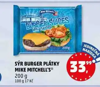 Penny Market SÝR BURGER PLÁTKY MIKE MITCHELL'S, 200 g nabídka