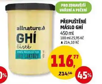 Penny Market PŘEPUŠTĚNÉ MÁSLO GHÍ, 450 ml nabídka