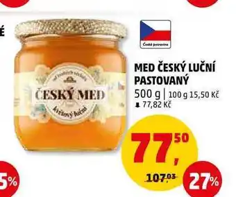 Penny Market MED ČESKÝ LUČNÍ PASTOVANÝ, 500 g nabídka