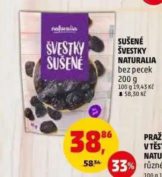 Penny Market SUŠENÉ ŠVESTKY NATURALIA bez pecek, 200 g nabídka