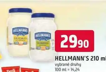Trefa Hellmann's majonéza, tatarská omáčka 210ml, vybrané druhy nabídka