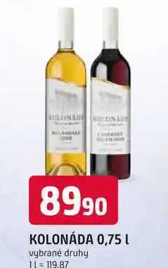 Trefa KOLONÁDA 0,75 l nabídka