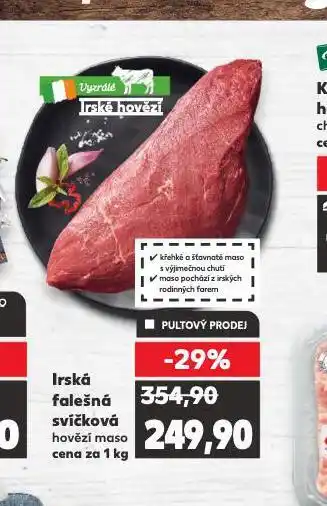 Kaufland Irská falešná svíčková nabídka