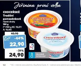 Kaufland Choceňské tradiční pomazánkové nabídka