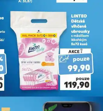 Kaufland Linteo baby dětské vlhčené ubrousky nabídka