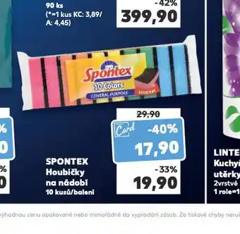 Kaufland Spontex houbičky na nádobí nabídka