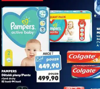 Kaufland Pampers dětské plenky nabídka
