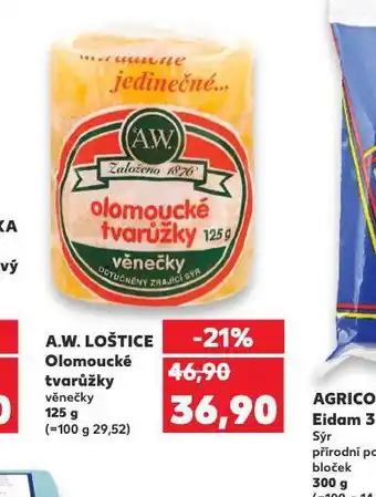 Kaufland A.w. loštice olomoucké tvarůžky nabídka