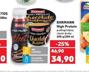 Kaufland Ehrmann high protein puding nabídka