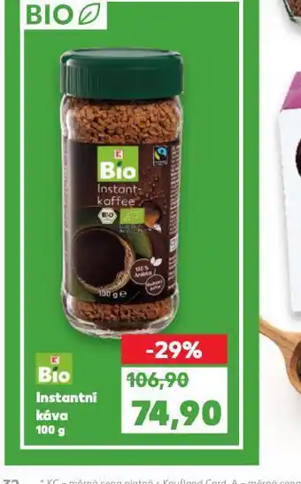 Kaufland Bio instantní káva nabídka