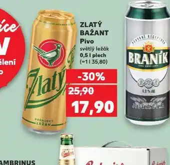 Kaufland Pivo zlatý bažant nabídka