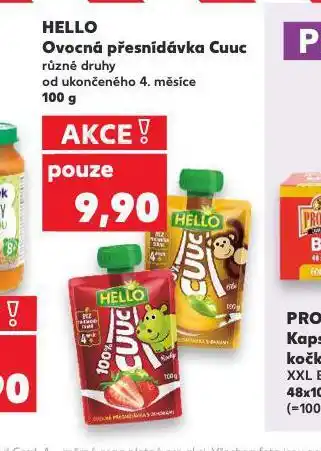 Kaufland Hello ovocná přesnídávka cuuc nabídka