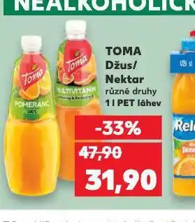 Kaufland Toma džus / nektar nabídka