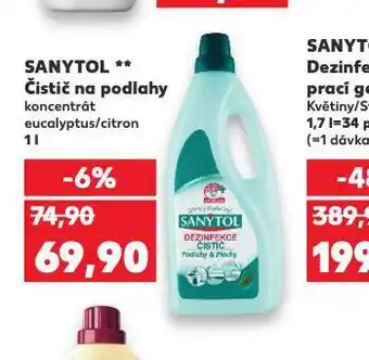 Kaufland Sanytol čistič na podlahy nabídka