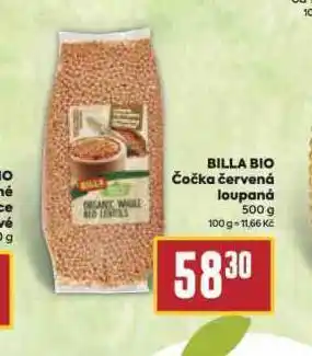 Billa Billa bio čočka červená loupaná nabídka