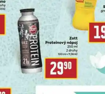 Billa Zott proteinový nápoj nabídka
