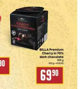 Billa Billa premium cherry in 70% dark chocolate nabídka