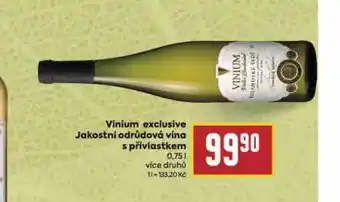 Billa Vinium exclusive jakostní odrůdová vína s přívlastkem nabídka