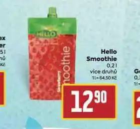 Billa Hello smoothie nabídka