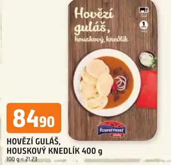 Trefa HOVĚZÍ GULÁŠ, HOUSKOVÝ KNEDLÍK 400 g nabídka
