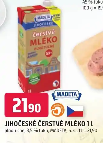 Trefa JIHOČESKÉ ČERSTVÉ MLÉKO 1L nabídka