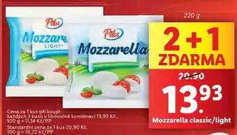 Lidl Mozzarella classic/light, 220 g nabídka