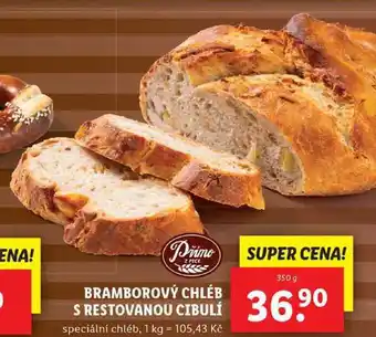 Lidl BRAMBOROVÝ CHLÉB S RESTOVANOU CIBULÍ, 350 g nabídka