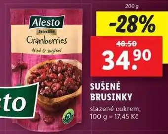 Lidl SUŠENÉ BRUSINKY, 200 g nabídka