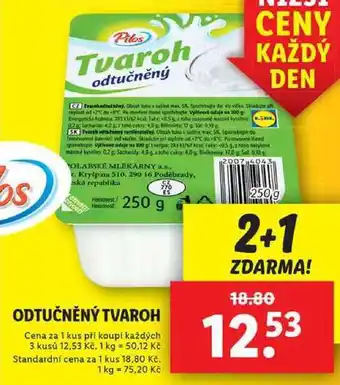 Lidl ODTUČNĚNÝ TVAROH, 250 g nabídka