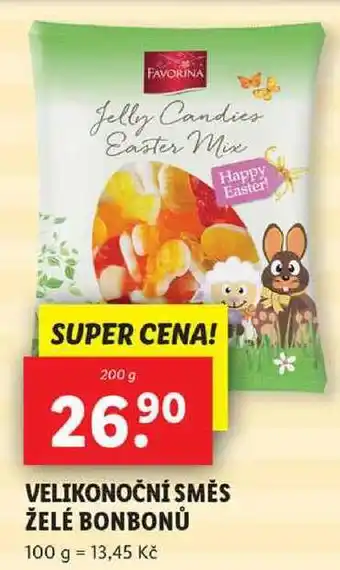 Lidl VELIKONOČNÍ SMĚS ŽELÉ BONBONŮ, 200 g nabídka