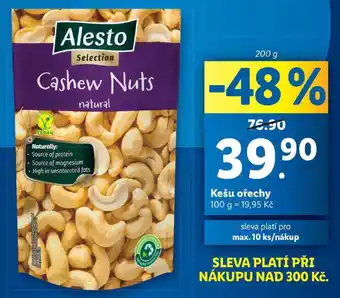 Lidl Kešu ořechy, 200 g nabídka
