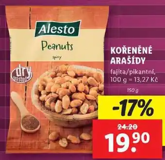Lidl KOŘENĚNÉ ARAŠÍDY, 150 g nabídka