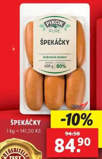Lidl ŠPEKÁČKY, 600 g nabídka