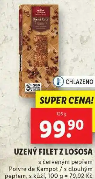 Lidl UZENÝ FILET Z LOSOSA, 125 g nabídka
