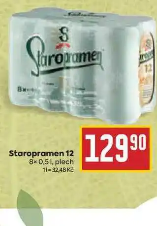 Billa Staropramen 12 8x 0,5l, plech nabídka