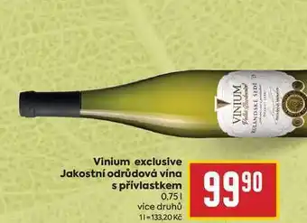 Billa Vinium exclusive Jakostní odrůdová vína s přívlastkem 0,75l nabídka