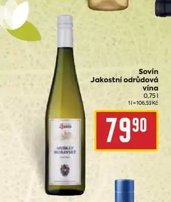 Billa Sovin Jakostní odrůdová vína 0,75l nabídka