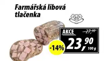 ZEMAN Farmářská libová tlačenka, 100 g nabídka