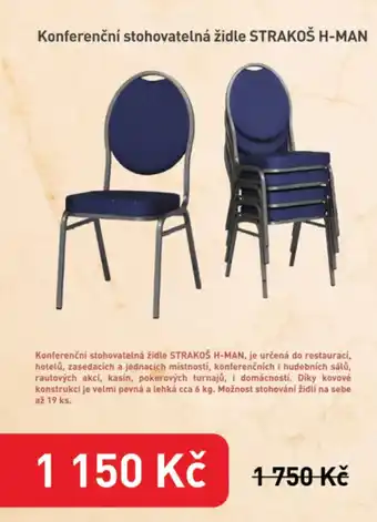 Nábytek Strakoš Konferenční stohovatelná židle STRAKOŠ H-MAN nabídka