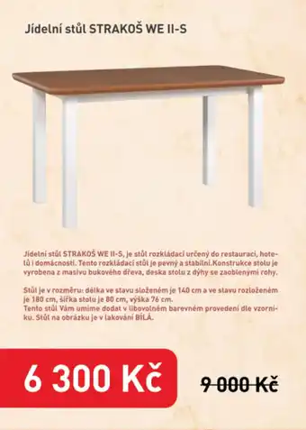 Jídelní stůl STRAKOŠ WE II-S