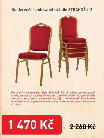 Konferenční stohovatelná židle STRAKOŠ J-Z