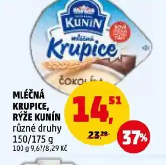 Penny Market MLÉČNÁ KRUPICE, RÝŽE KUNÍN nabídka