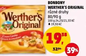 Penny Market BONBONY WERTHER'S ORIGINAL nabídka