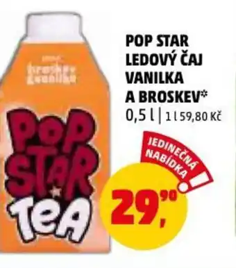 Penny Market POP STAR LEDOVÝ ČAJ VANILKA A BROSKEV* 0,5L nabídka