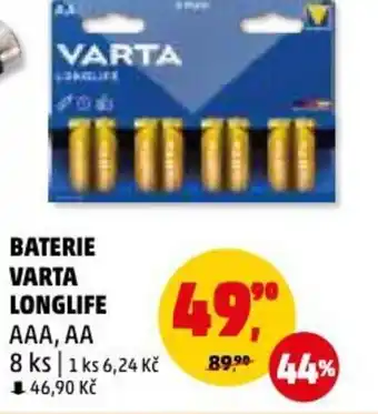 Penny Market BATERIE VARTA LONGLIFE nabídka